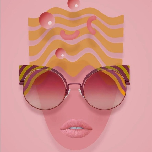 💯 - New Authentic Fendi FF 0215/s 00l9- X4 Burgundy Cat Eye Sunglasses - Picture 3 of 17